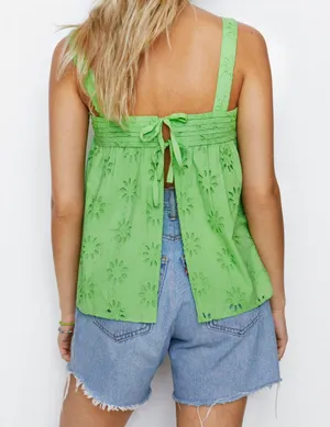 Nasty Gal Broderie Anglaise Strappy Cami Top thumbnail 2