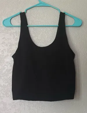 DSG women’s black tank top with built in bra thumbnail 1