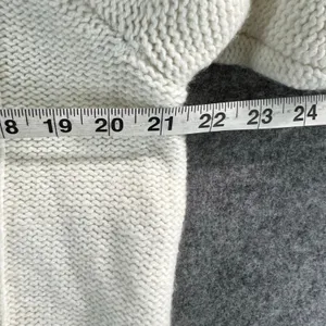 Lands End Sweater‎ Womens L Petite Cream Cable Knit Fisherman Turtleneck Cozy thumbnail 6