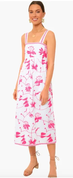 Tuckernuck Nimo With Love Womens Embroidered Agate Resortwear Midi Dress Size XL thumbnail 1