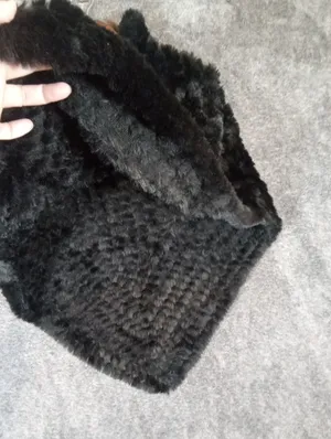J Mclaughlin Black Faux Fur Poncho Pull Over One Size Mob Wife Old Money Datenig thumbnail 5