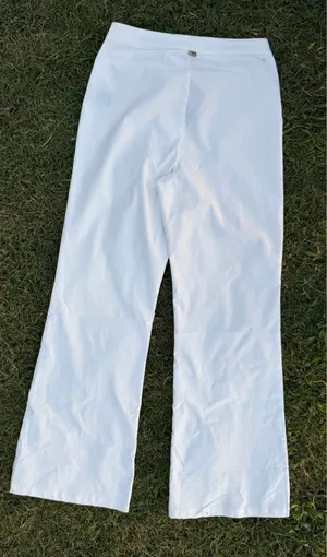 Lucky & Blessed Ivory Solid Stretch Front Crease Detail Pants thumbnail 3