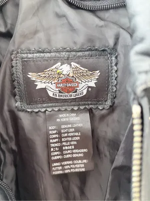 Harley Davidson Vintage Cruiser Leather Jacket size XS Black Cream Orange thumbnail 6