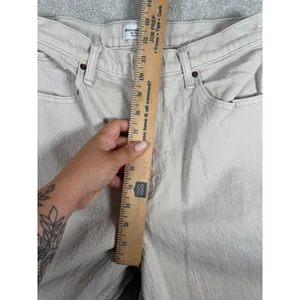 Abercrombie & Fitch Ultra High Rise 90's Straight Jeans Ecru 29/8r Curve‎ Love thumbnail 8