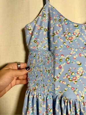 Urban Outfitters Raleigh Blue Floral Romper Size Medium thumbnail 8