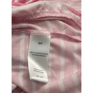 Draper‎ James Pajama Set Women Pink Striped Robe Nightgown S thumbnail 7
