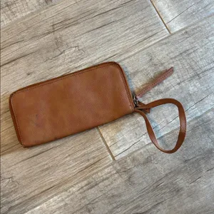 Free People Distressed Vegan Wristlet Wallet With Arm Straps. thumbnail 2