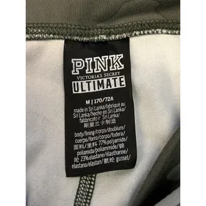 PINK Victoria's Secret Biker Shorts Womens Medium Green Camo Ultimate Athletic thumbnail 3