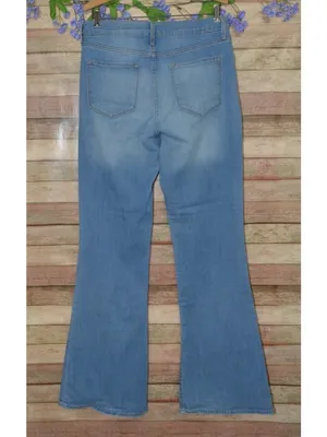 Old Navy Womens Jeans High Rise Flare Light Wash Size 12 Stretch Denim Classic thumbnail 5
