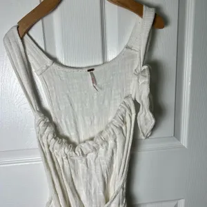 Free People Cotton Gauze Henriette Sleeveless Tie Waist Wide Leg Jumpsuit M thumbnail 5