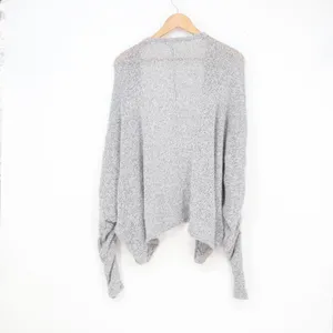 Sadie & Sage Grey Marled Open Front Cocoon Cardigan Ruched Sleeve XL thumbnail 5