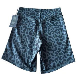 Balance Athletica Womens M Ascend Rider Biker Shorts King Cheetah Midnight Black thumbnail 4