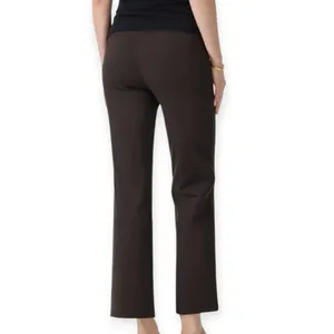 NWT OGL Ponte Wrinkle Resistant High Rise Cropped Flare Leg Travel Pants Small thumbnail 4