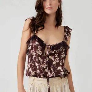 New Intimately Free People Take It Away XL Burgundy Floral Lace Bodysuit thumbnail 2