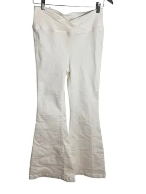 Free People We the Free Venice Beach flare jeans in worn white 27 thumbnail 2