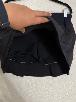 Lululemon black Pace Rival Mid-Rise Skirt with shorts Size 10 thumbnail 8