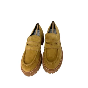 Marc Fisher Moccasin Loafers Yellow Mustard Suede Platform Lug Sole NWB Size 7.5 thumbnail 3