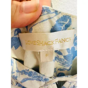 LoveShackFancy Women's White Blue Floral Garnita Floral Tiered Maxi Dress Size 0 thumbnail 14
