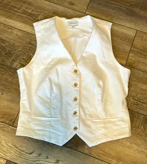 Evereve White‎ Button-Down Vest thumbnail 1
