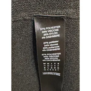 White House Black Market Cardigan L Black Sparkle Draped Bell Sleeve thumbnail 9