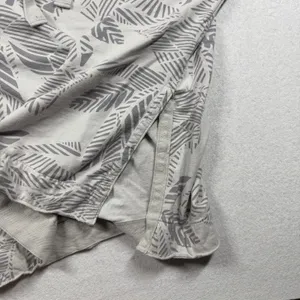 Aerie Palm Print Hoodie Gray White Lightweight Women’s Small Oversized thumbnail 8