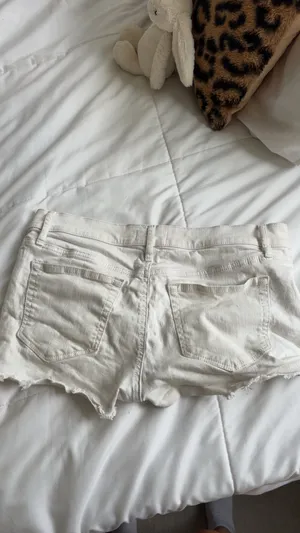 white loft low rise jean shorts thumbnail 3