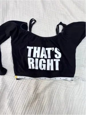 Women's Costume Gallery Black Crop Top Dance Costume "That's Right" M thumbnail 6