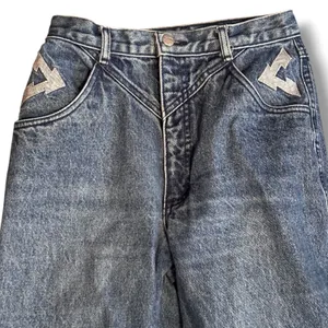 Vintage Roper High Rise Western Mom Jeans Arrow Pocket Acid Wash Long Length thumbnail 3