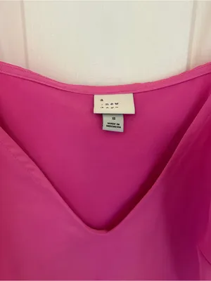 A New Day Pink Satin Spaghetti Strap Tank Top thumbnail 3