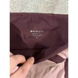 Athleta‎ Women's Size S Chroma 7/8 Ultra Tight Burgundy / Pink 487675 thumbnail 2