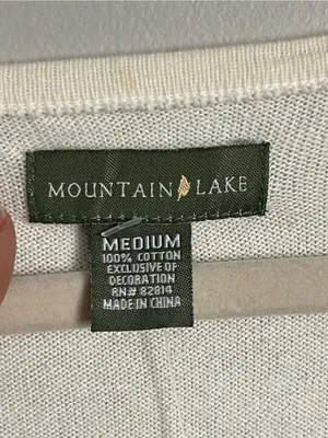 MOUNTAIN LAKE | Cream Long Sleeve Scoop Neck Sweater Sz M thumbnail 5