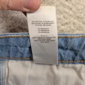 Denim Forum Aritzia Joni Straight Leg Jeans True Super Light Blue 28 129296 thumbnail 5