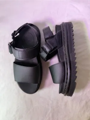 Dr. Martens Black Chunky Platform Leather Sandals - Women thumbnail 6