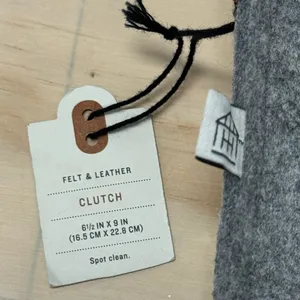NWT HEARTH & HAND | Hearth & Hand with‎ Magnolia Clutch Heather Gray thumbnail 4