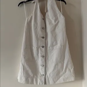 Reformation Brittany Denim Halter Mini Dress, Size Medium, $198 thumbnail 8