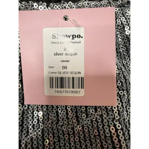 Showpo Disco Lights Playsuit Romper Sz 08 Silver Sequins Dance Festival Diva New thumbnail 7