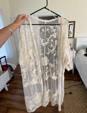 Sheer Coverup White thumbnail 1