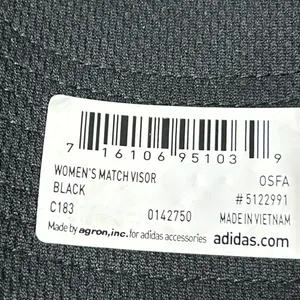adidas Women's Match Visor One Size Black/ White areoready embriomed thumbnail 7