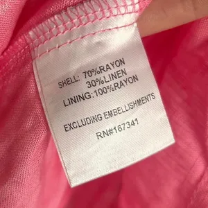 Hello molly pink linen blend puff sleeve mini dress size M milkmaid cottagecore thumbnail 5