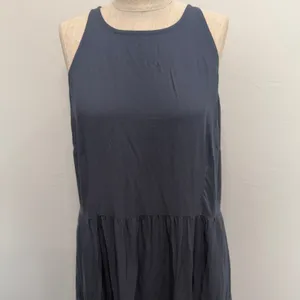Richer Poorer Sleeveless Tiered Maxi Dress Gray High Neck Flowy Boho Summer thumbnail 11