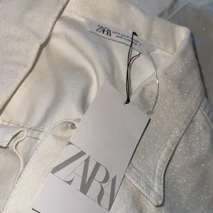 NWT ZARA DENIM TRF SHIMMERY PLAYSUIT Oyster White Medium Bloggers Fave thumbnail 8
