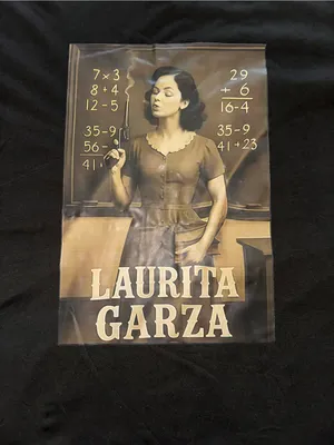 Laurita Garza Graphic Tee - Black with Sepia Print thumbnail 2