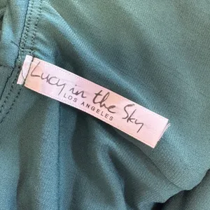 Lucy in the Sky Forest Green Ruched Halter Cowl Neck Bodycon Mini Dress Large thumbnail 6