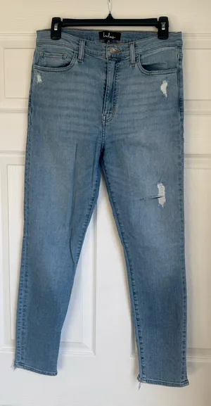 Lulus Light Wash High Rise Distressed Skinny Jeans Size 29 thumbnail 3