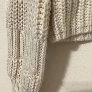Aeropostale Cottagecore Chunky Knit Cream Oversized Turtleneck Sweater Small thumbnail 6