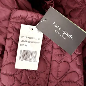NWT!! KATE SPADE New York Water Resistant Hooded Floral Quilted Jacket X-Large thumbnail 13