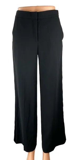 Aritzia Ten Women's Black High Waisted Wide Leg Baggy Trousers Pants Size 2 thumbnail 1