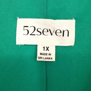 52Seven Babydoll Dress Women 1X Green Swiss Dot Tiered Boho Feminine Romantic thumbnail 7