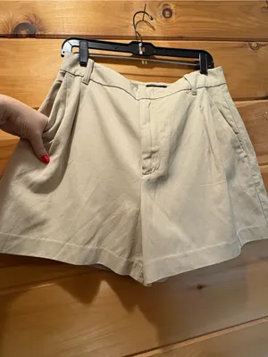 Madewell Classic Pleated Linen Blend High-Rise size 8 Shorts - NWT thumbnail 2