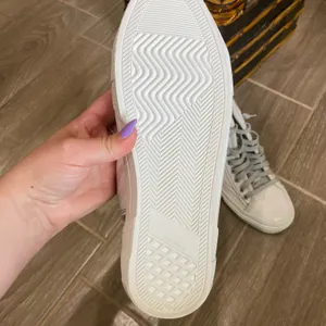 P448 Sally High Top Sneakers Cream‎ Snake Print Leather EU 38 thumbnail 11